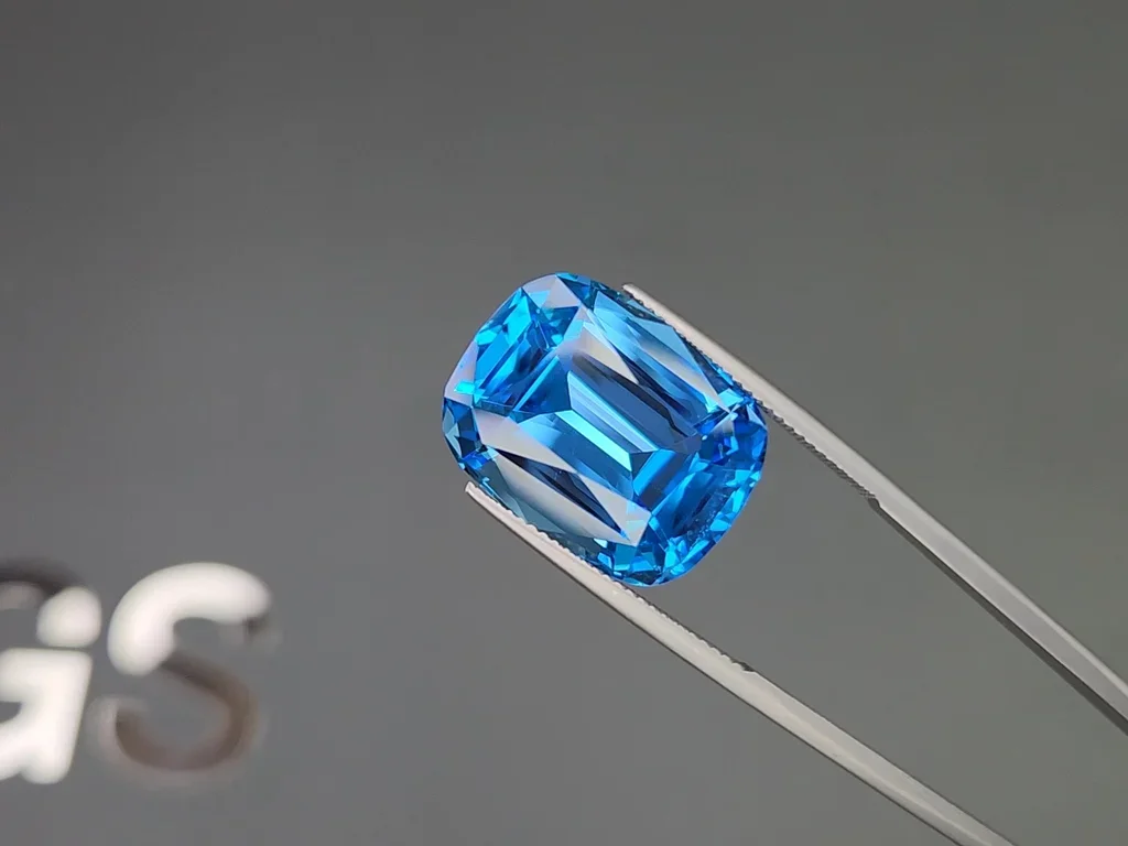 Set of Swiss Blue topaz in cushion cut 66.96 carats, Brazil  Image №3