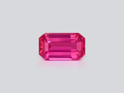 Vivid Pink or hot pink Mahenge spinel in octagon cut 3.01 carats, Tanzania photo