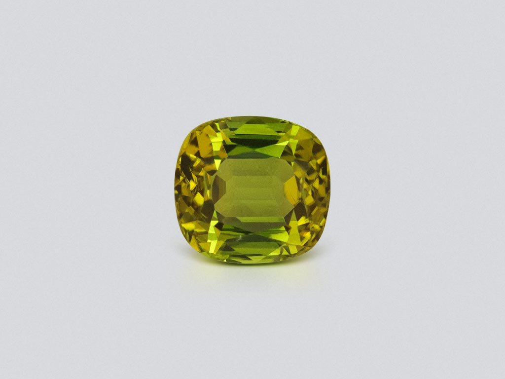 Greenish-yellow tourmaline in cushion cut 5.32 carats, Africa Image №1