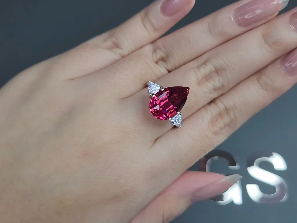 Spinel Mahenge Vivid Pink pear cut 7.92 carats, Tanzania Image №5