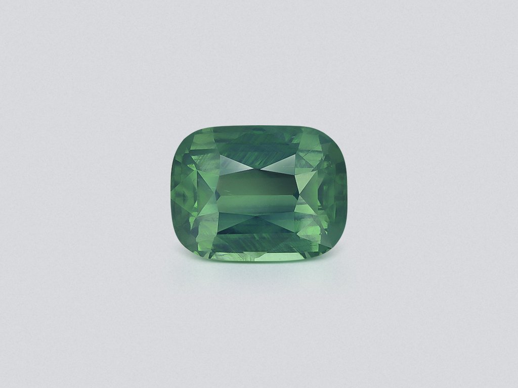 Green zircon cushion cut 3.90 carats, Tanzania  Image №1