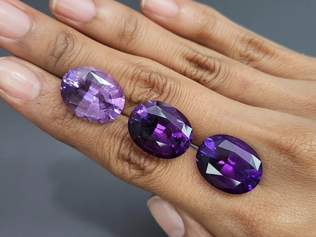 Set amethyst oval cut 42.36 carats, Brazil Image №2