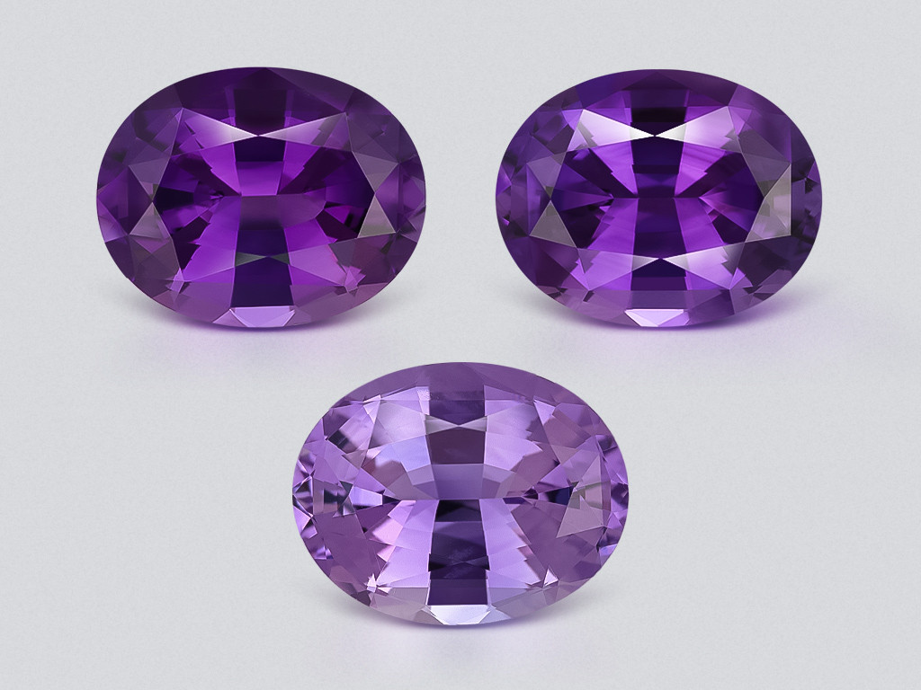 Set amethyst oval cut 42.36 carats, Brazil Image №1