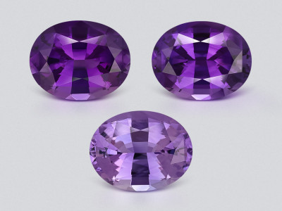 Set amethyst oval cut 42.36 carats, Brazil photo
