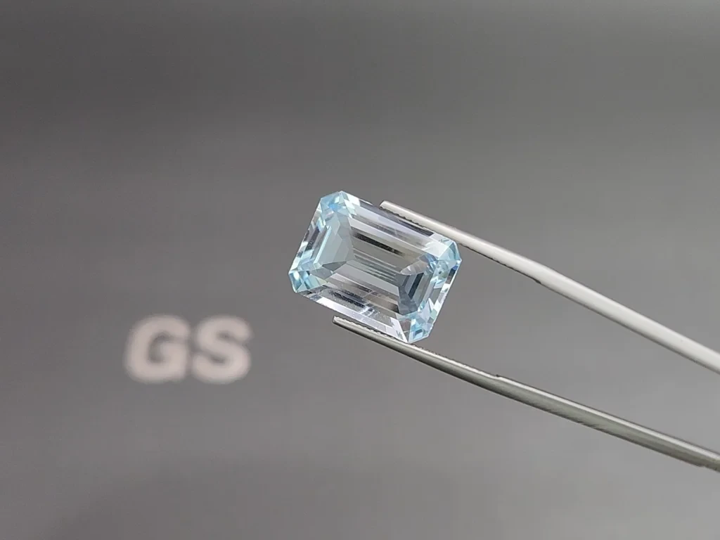 Large aquamarine octagon cut 14.41 carats, Madagascar  Image №3