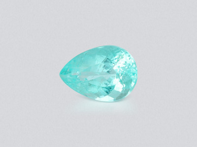 Neon tourmaline Paraiba greenish blue pear cut 1.91 carats, Mozambique photo
