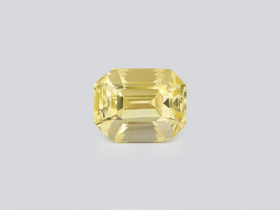 Unheated yellow sapphire in octagon cut 3.04 carats, Sri Lanka photo