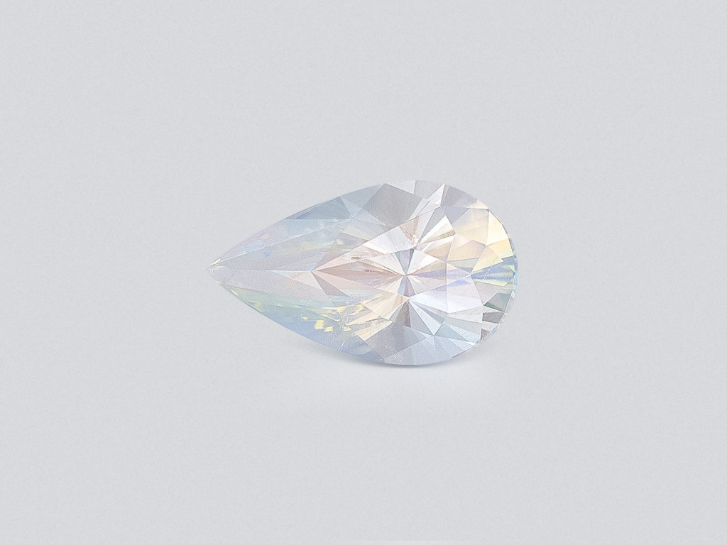 Rainbow moonstone pear cut 5.32 carats, Madagascar Image №1