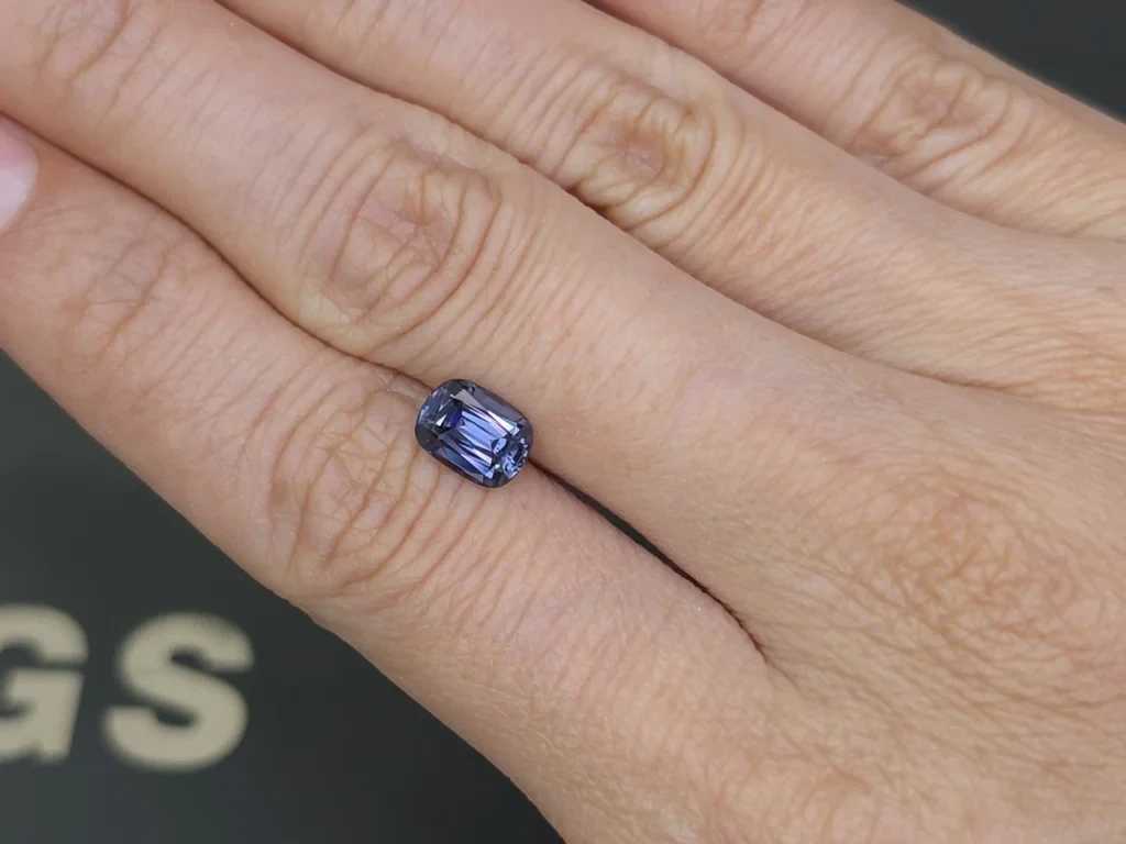 Blue spinel cushion cut 1.58 carats, Tanzania Image №2