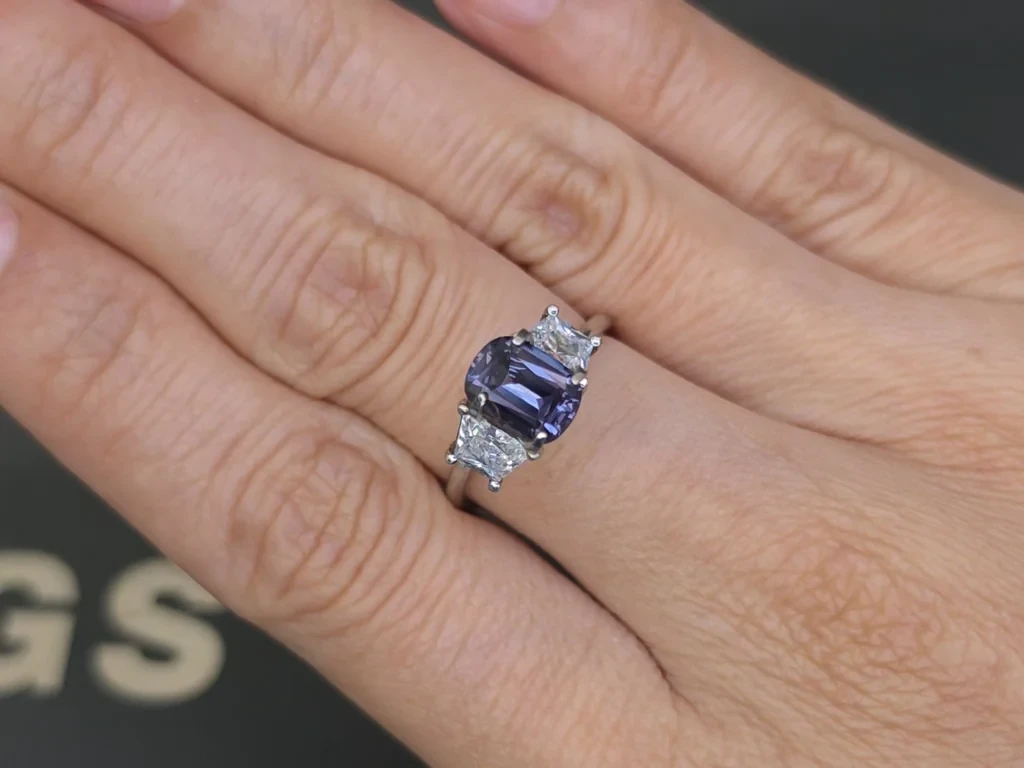 Blue spinel cushion cut 1.58 carats, Tanzania Image №5