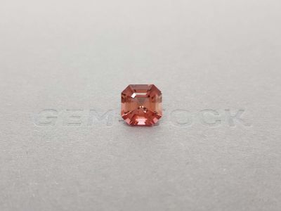 Orange-pink octagon cut tourmaline 3.88 ct photo