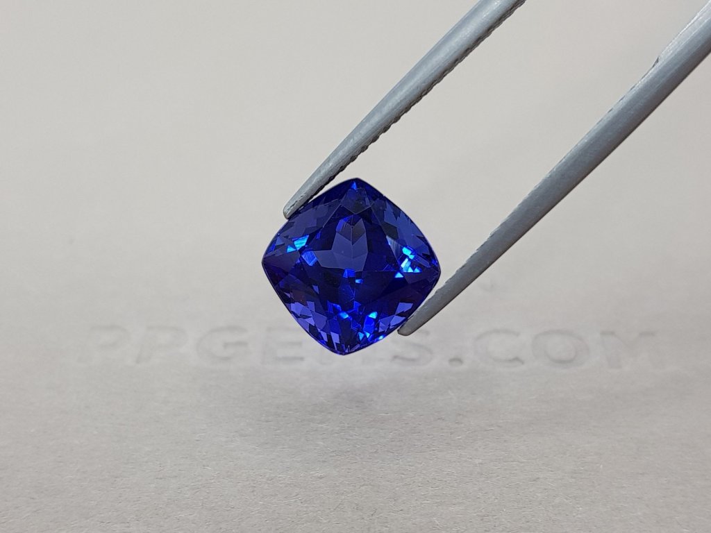 Unheated cushion cut tanzanite, 4.37 ct, GRS Image №4