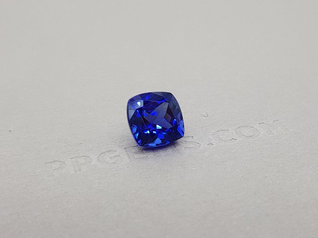 Unheated cushion cut tanzanite, 4.37 ct, GRS Image №2