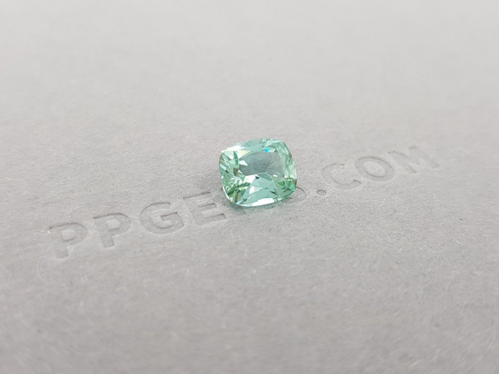 Greenish blue cushion cut tourmaline 1.45 ct, Afghanistan Image №2