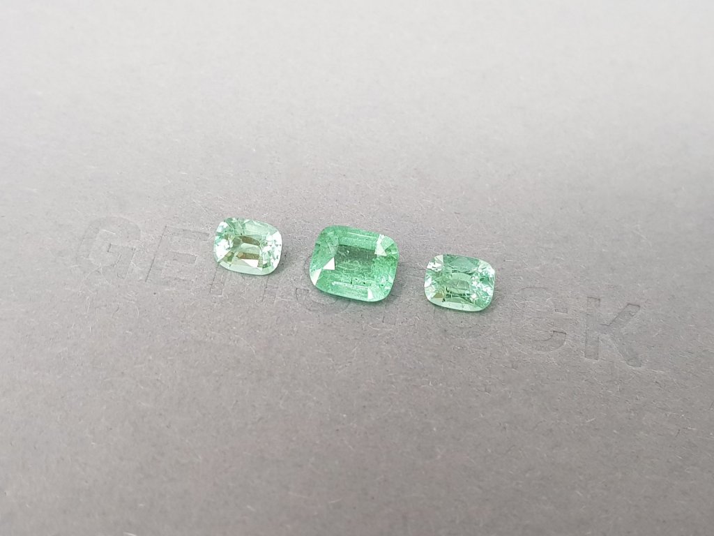 Cushion cut Paraiba tourmaline set 2.54 ct, Mozambique Image №4