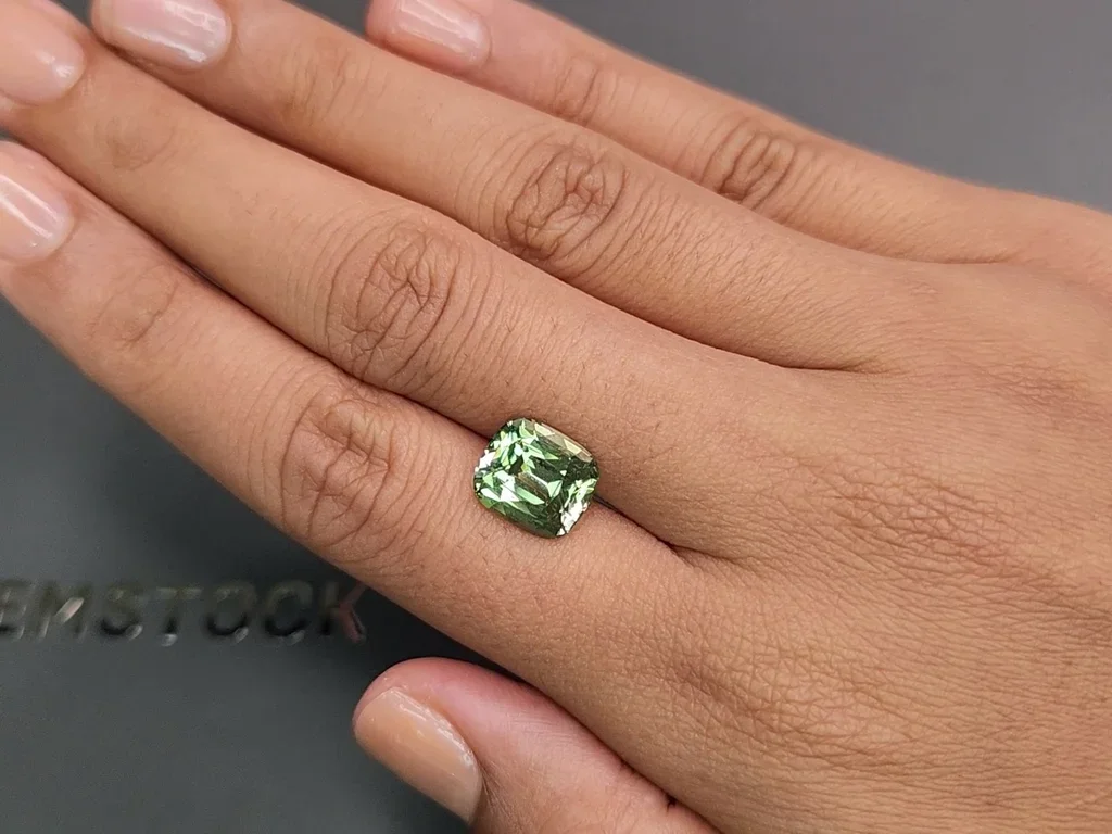 Rare vanadium chrysoberyl in cushion cut 5.13 carats Image №2