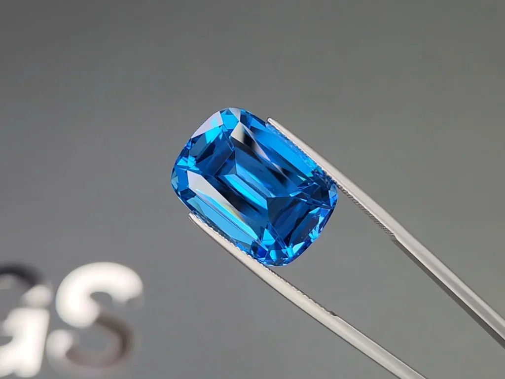 Set of Swiss Blue topaz in cushion cut 43.40 carats, Brazil  Image №3