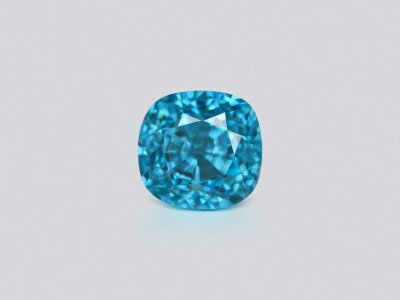 Cushion-cut blue zircon 4.81 carats, Cambodia photo