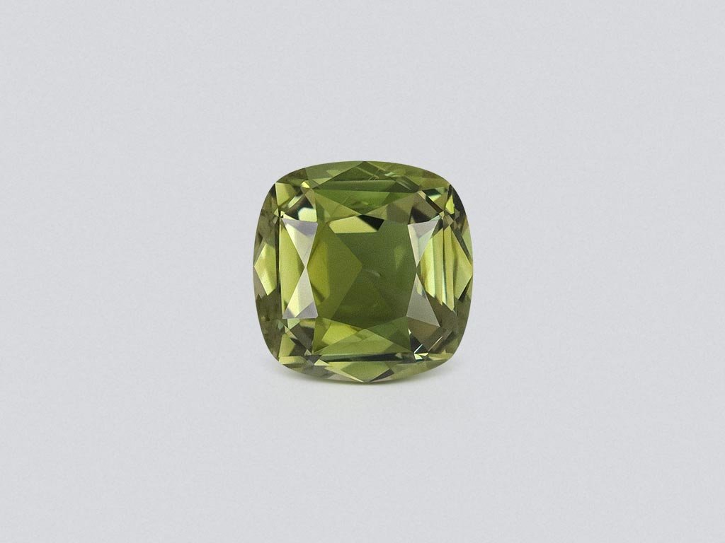Green cushion cut tourmaline 3.22 carats, Congo  Image №1
