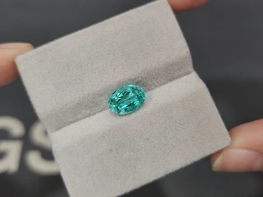 Paraiba tourmaline oval cut 2.15 carats, Mozambique  Image №4