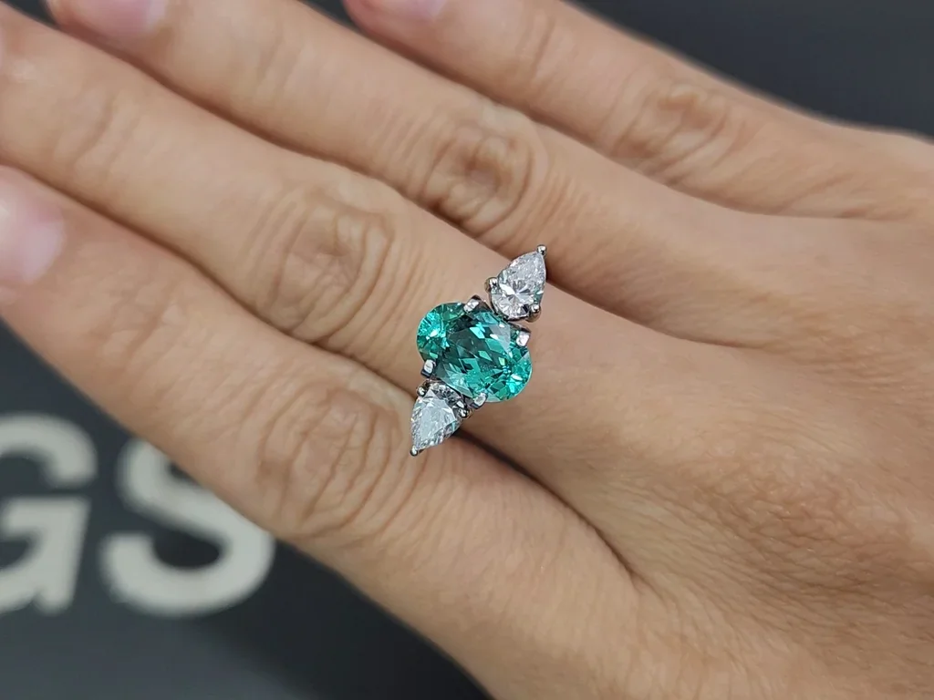 Paraiba tourmaline oval cut 2.15 carats, Mozambique  Image №5