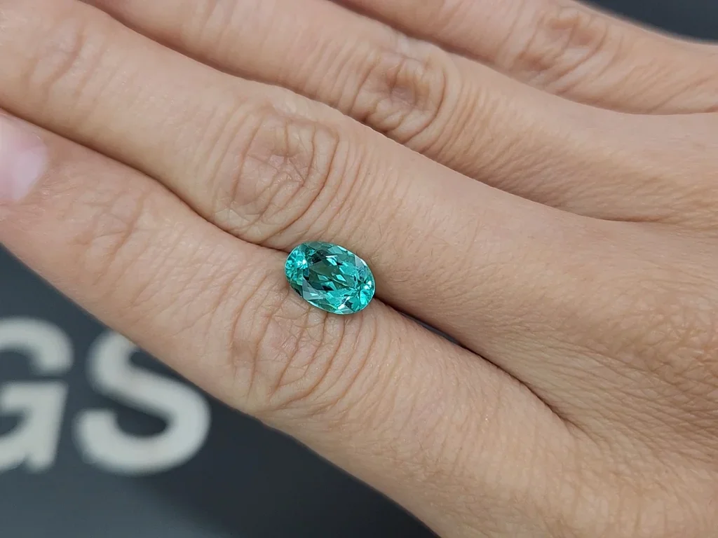 Paraiba tourmaline oval cut 2.15 carats, Mozambique  Image №2