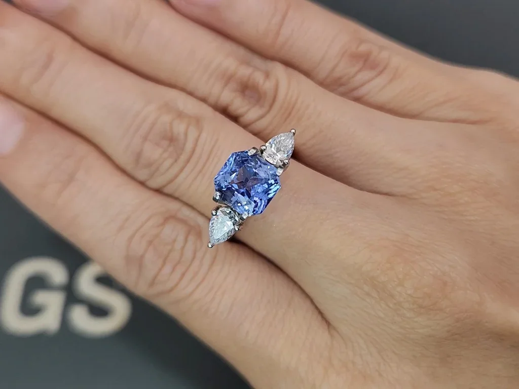 Unheated blue sapphire  radiant cut 3.54 carats, Sri Lanka Image №5