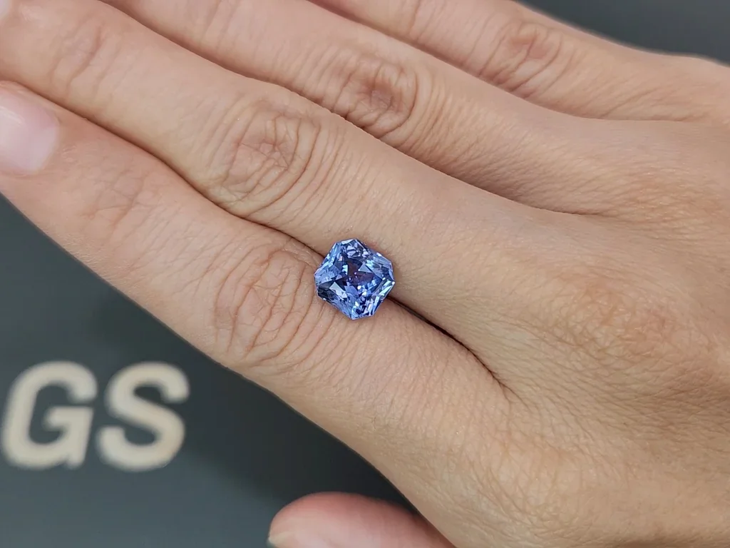 Unheated blue sapphire  radiant cut 3.54 carats, Sri Lanka Image №2