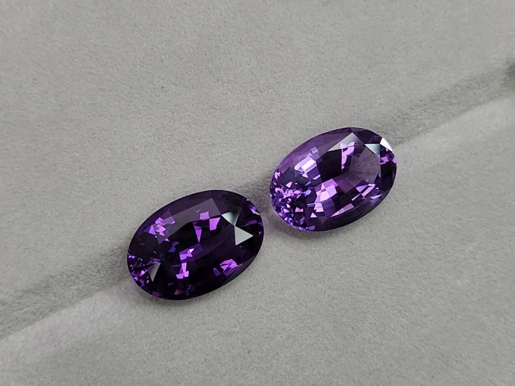 Pair of large amethysts oval cut 46.23 carats, Brazil Image №4