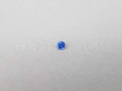 Unheated Cornflower blue round cut sapphire 0.45 ct, Sri Lanka photo