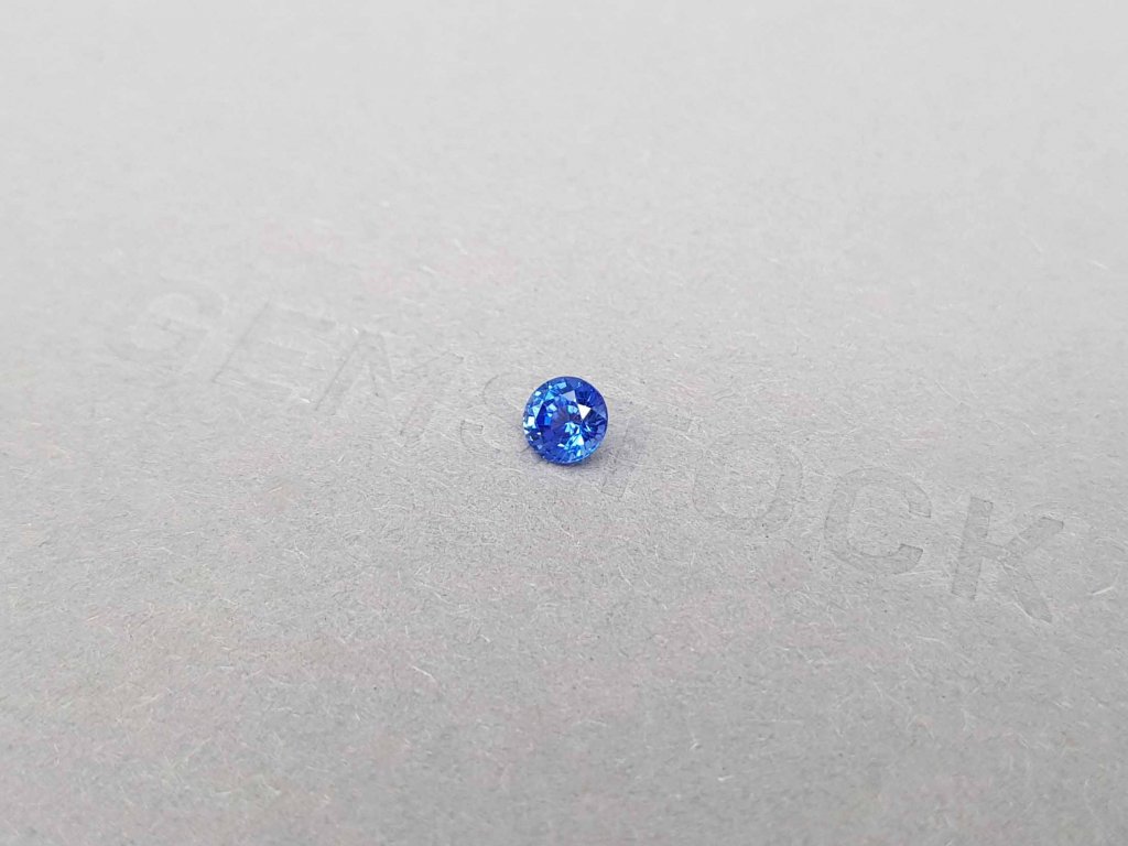 Unheated Cornflower blue round cut sapphire 0.45 ct, Sri Lanka Image №3