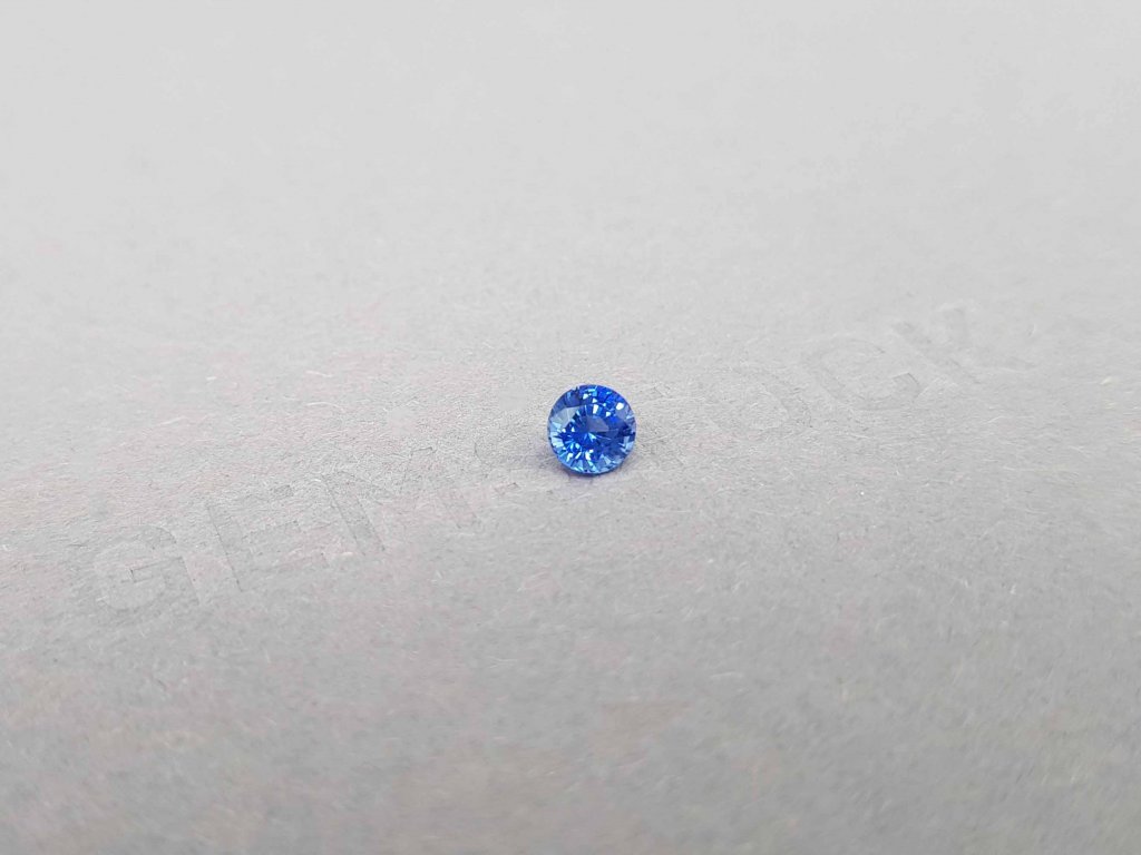 Unheated Cornflower blue round cut sapphire 0.45 ct, Sri Lanka Image №2