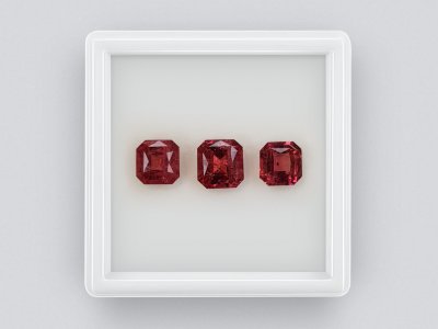 Set of rubellites 1.5-3 carats in octagon cut  photo