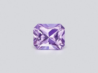 Violet radiant cut sapphire 0.81 carats, Madagascar photo