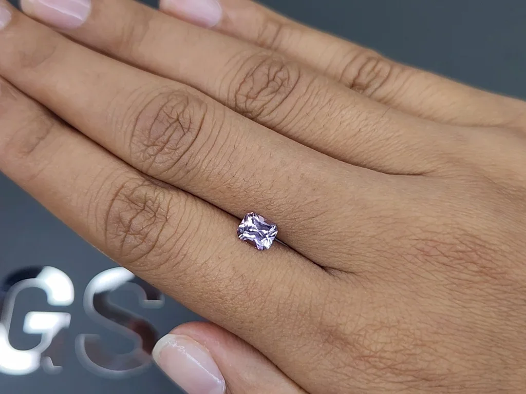 Violet radiant cut sapphire 0.81 carats, Madagascar Image №2