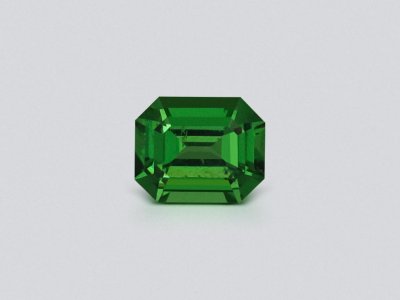 Vivid green tsavorite garnet in octagon cut 0.60 carats, Tanzania  photo