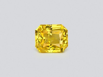 Unheated Vivid Yellow sapphire in radiant cut 7.04 carats, Sri Lanka photo