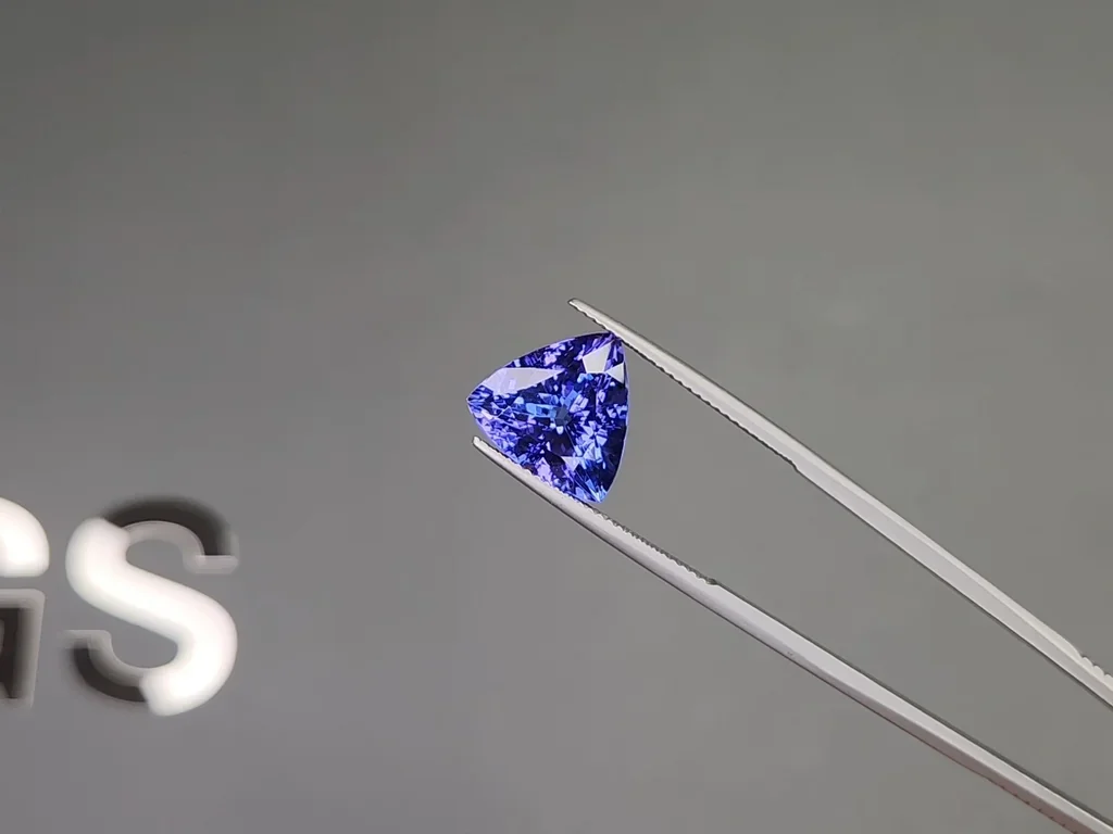 Tanzanite in trillion cut 7.19 carats, Tanzania Image №3