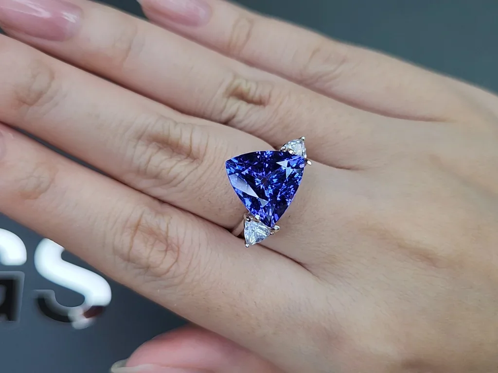 Tanzanite in trillion cut 7.19 carats, Tanzania Image №5