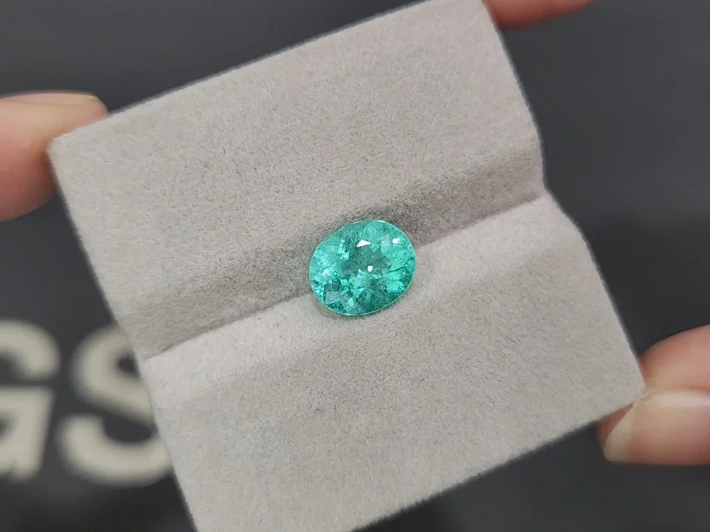 Paraiba tourmaline oval cut 2.50 carats, Mozambique  Image №4