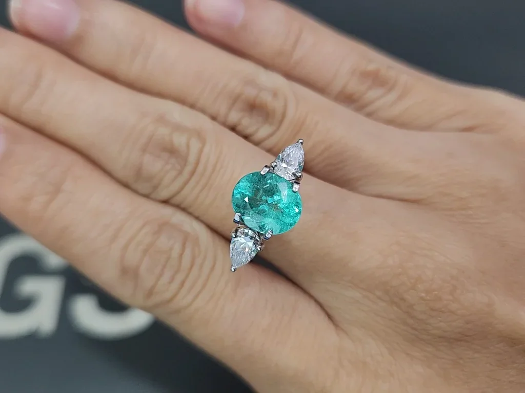 Paraiba tourmaline oval cut 2.50 carats, Mozambique  Image №5