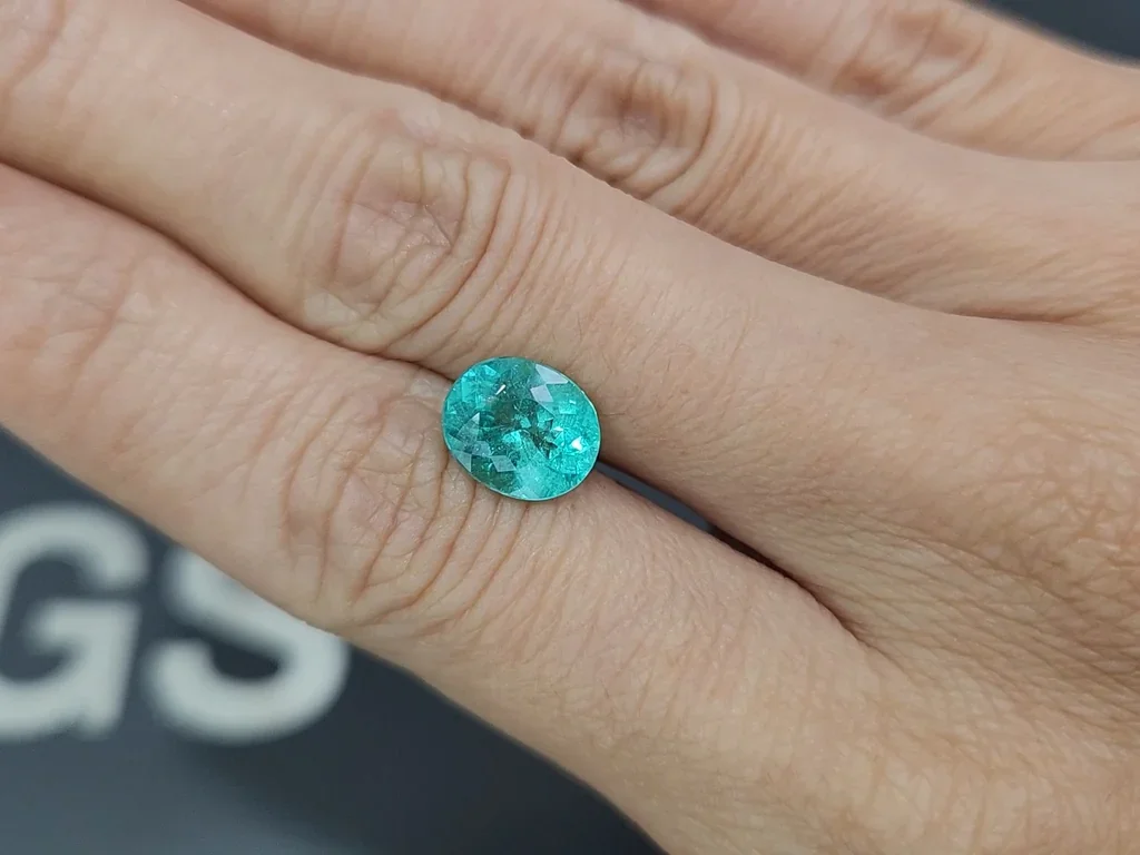 Paraiba tourmaline oval cut 2.50 carats, Mozambique  Image №2
