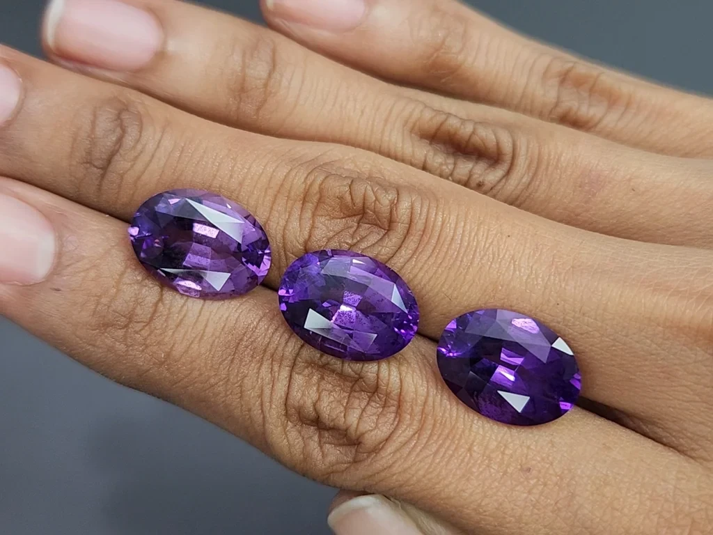 Set of amethysts oval cut 17.40 carats, Brazil Image №2