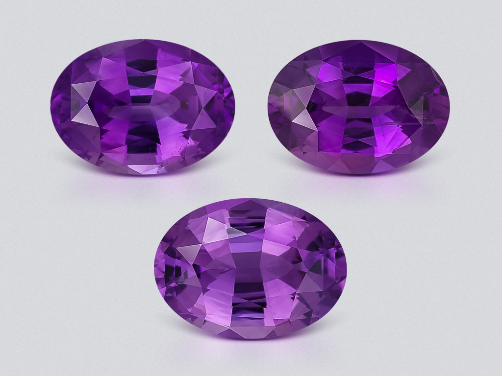 Set of amethysts oval cut 17.40 carats, Brazil Image №1