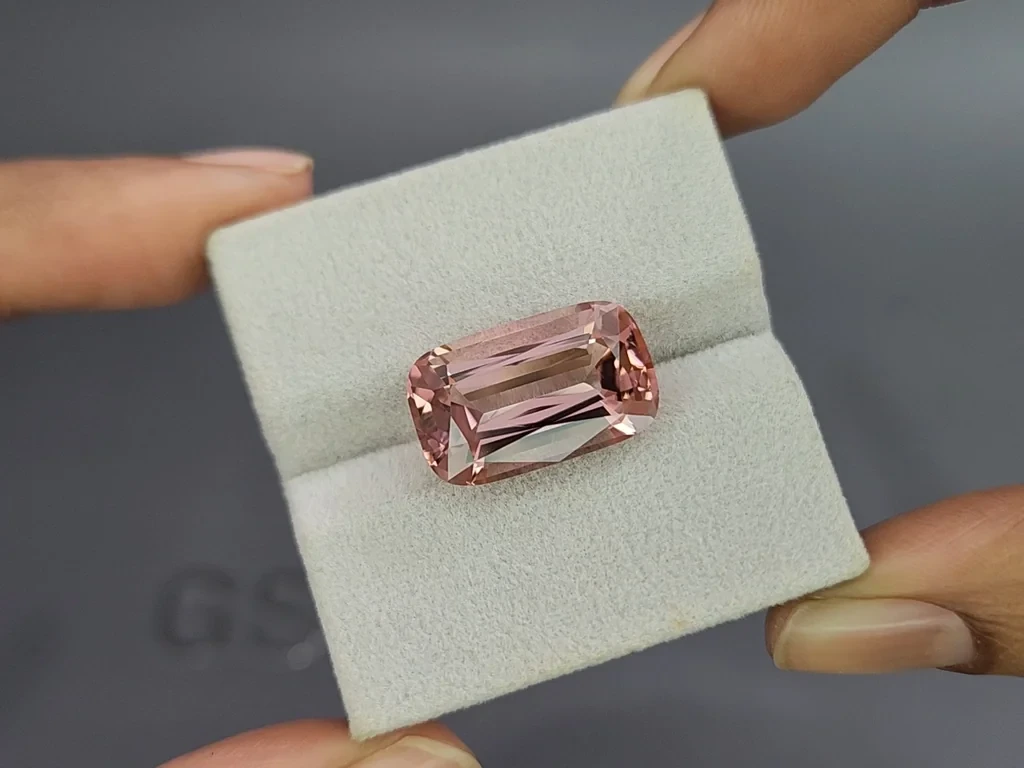 Tourmaline orange pink cushion cut 13.55 carats, Nigeria Image №4