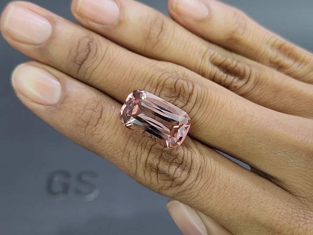 Tourmaline orange pink cushion cut 13.55 carats, Nigeria Image №2