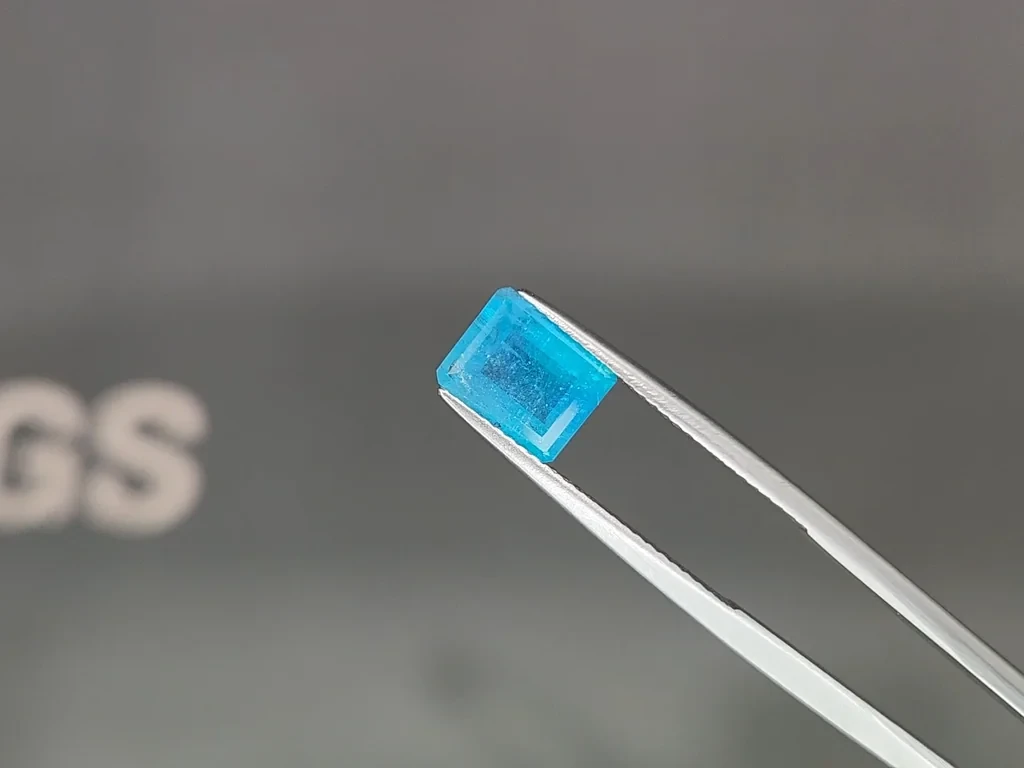 Unheated tourmaline Paraiba octagon cut 1.74 carats, Brazil  Image №3