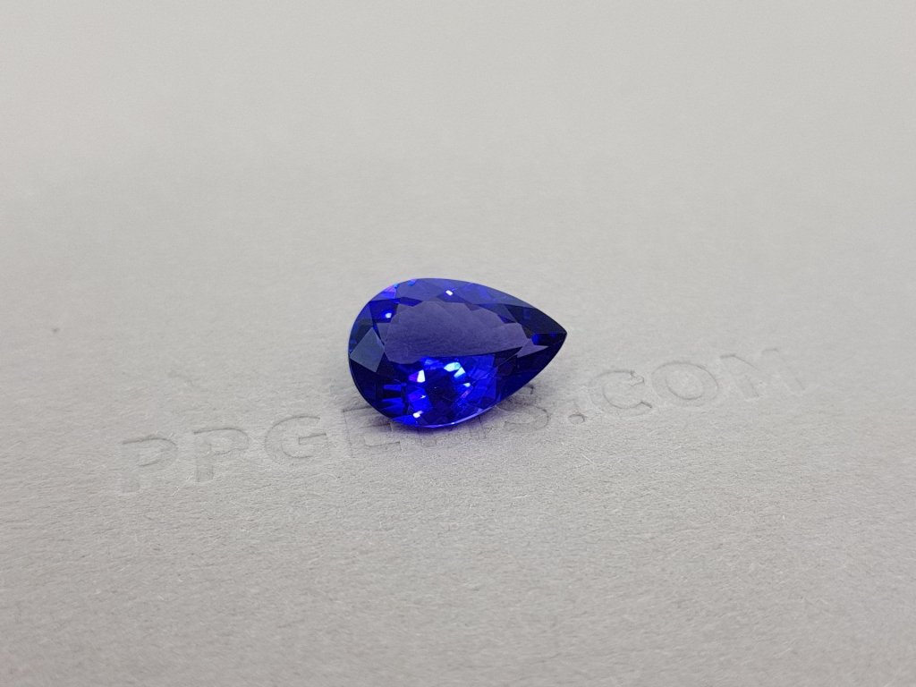 Rich unheated tanzanite, pear cut, 3.64 ct, GRS Image №2