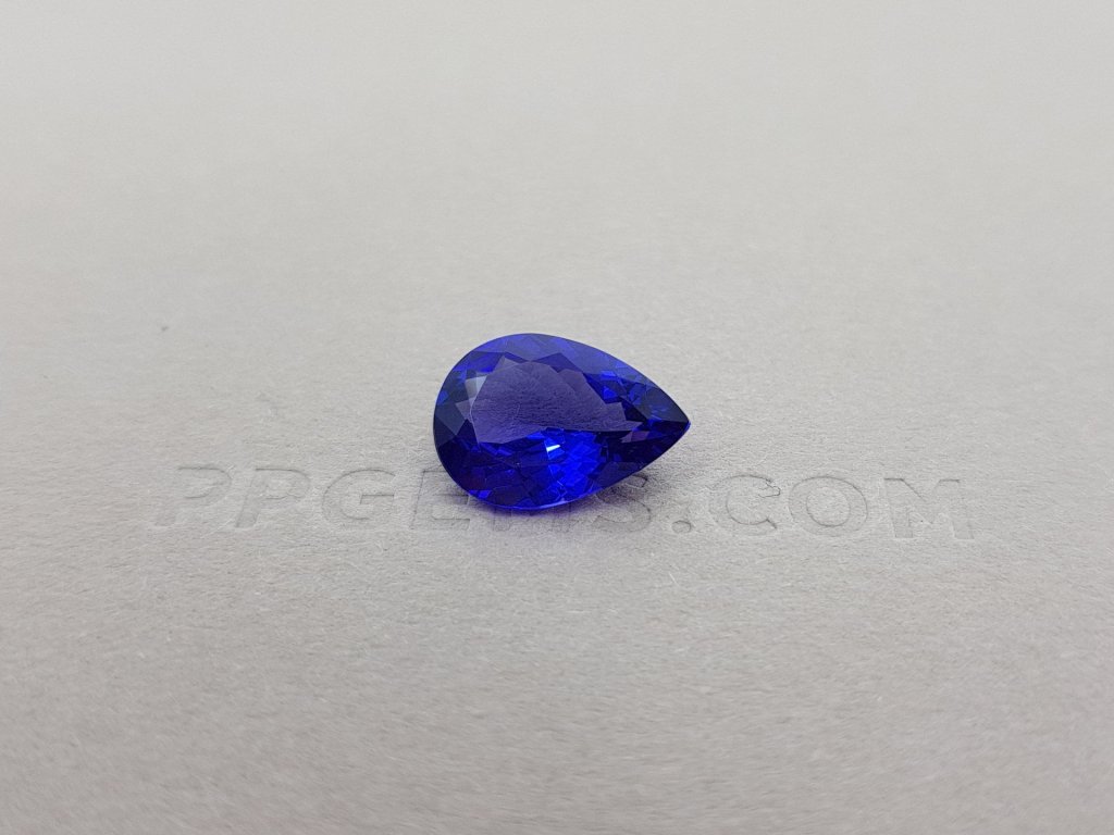 Rich unheated tanzanite, pear cut, 3.64 ct, GRS Image №1