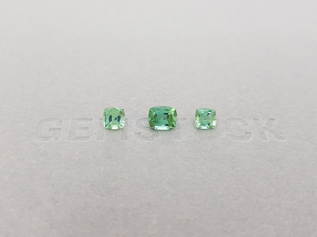 1.54 carat cushion cut verdelite tourmalines, Afghanistan Image №1